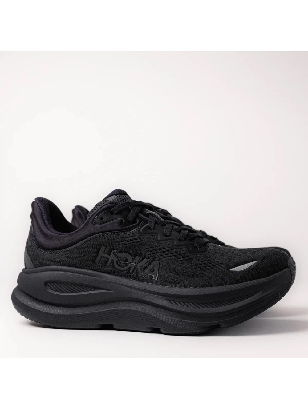 Hoka Bondi 9 Men Tripple Black Size 11 2E Wide Tinning Shoes